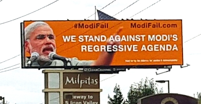 #ModiFail billboard with context